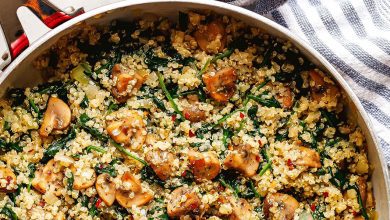 spinach-mushroom-quinoa-skillet:-a-wholesome-family-meal-loaded-with-taste