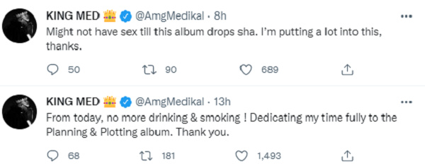 Medikal's tweet