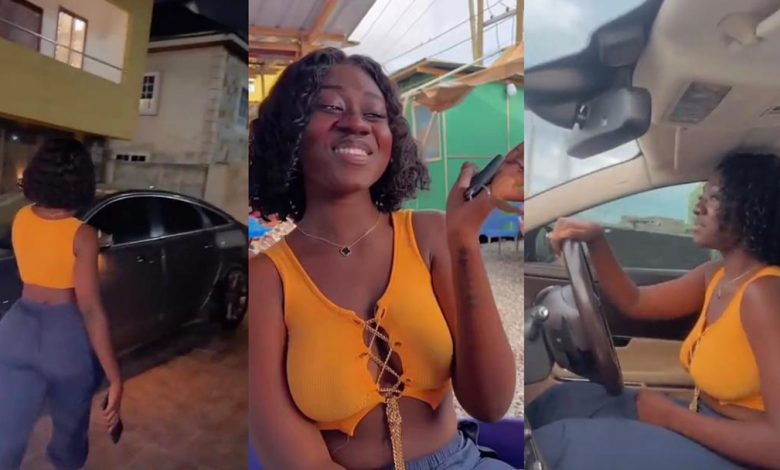 ‘dem-never-see-me-coming’-–-hajia-bintu-jams-as-she-shows-off-new-jaguar-car-(watch)