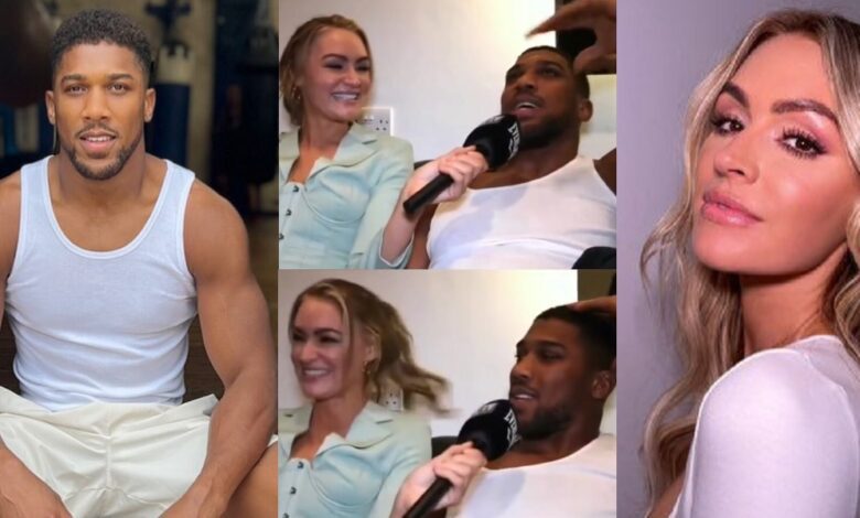 “she-wants-the-d”-–-fans-react-as-anthony-joshua-and-sports-presenter-laura-woods-flirt-with-each-other-on-live-tv-(video)