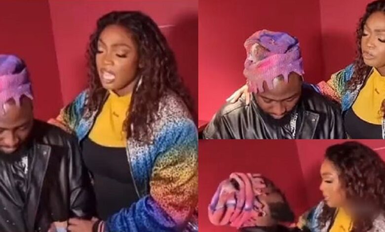 heartwarming-video-of-davido’s-sister,-sharon,-passionately-praying-for-him-before-his-london-concert-surfaces-(watch)