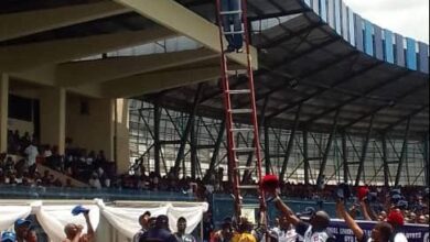 may-day:-electricity-worker-falls-down-ladder-during-match-past in ibadan