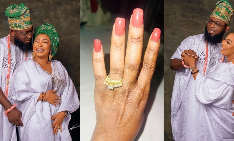 actress-bimpe-akintunde-unveils-her-mystery-lover-following-their-engagement-(video)