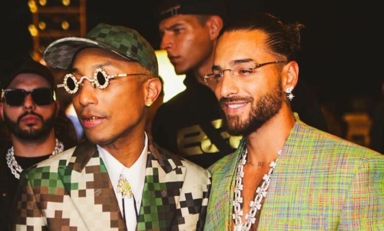 styled-by-ugo-mozie,-maluma-graced-pharrell-williams’-louis-vuitton-debut-show-in-paris